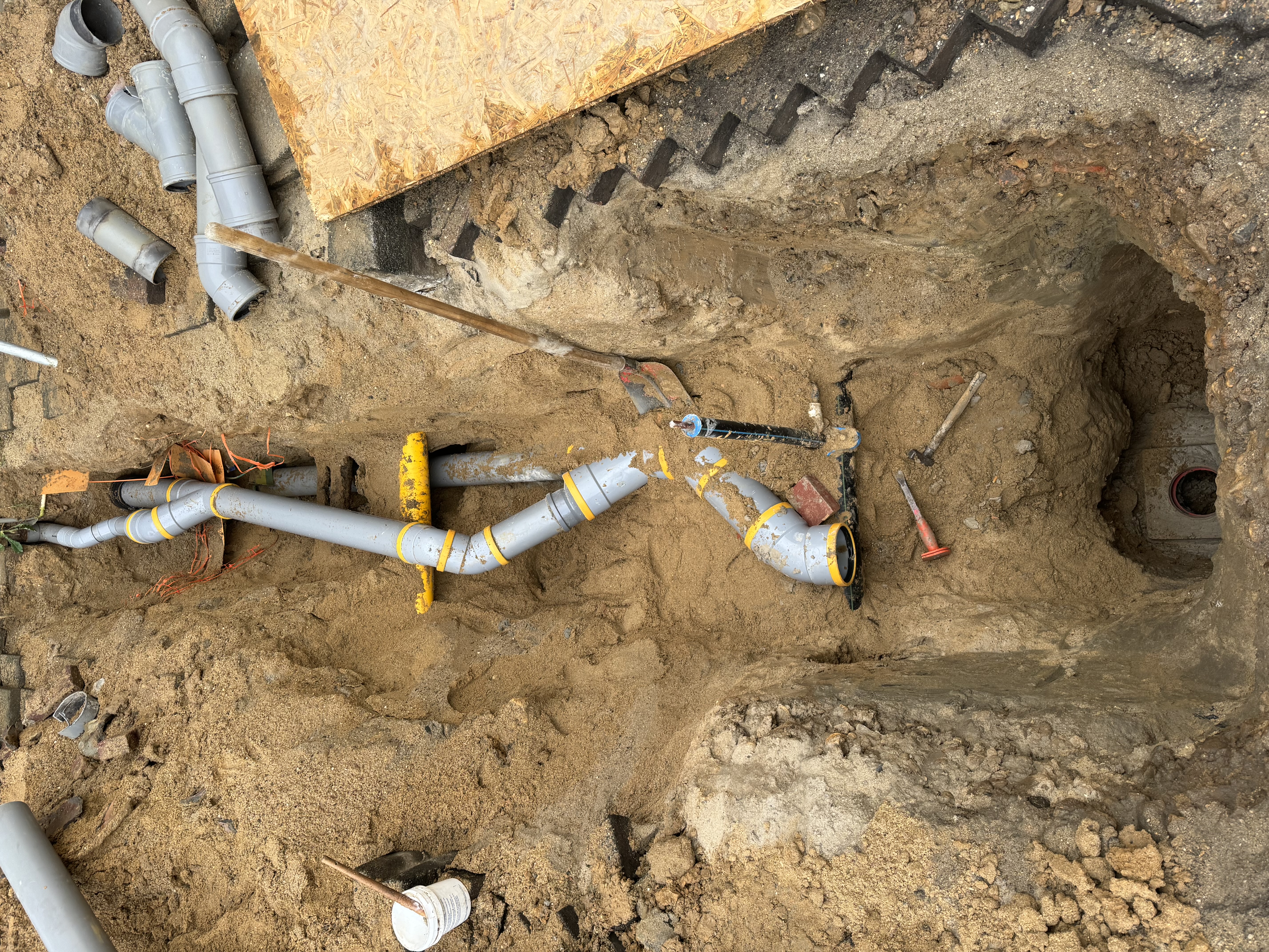 Vervanging complete huisaansluiting - Riolering project foto