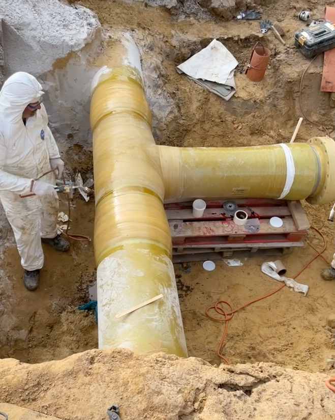 Aanleg bluswaterleiding - Riolering project foto